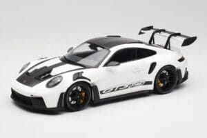 Porsche 911 992 GT3 RS Baltas & Juodi Ratai Minichamps 1:18 155062230 Metalas