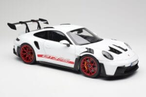 Porsche 911 992 GT3 RS Baltas & Pyro Raudonas Norev 1:12 127530 Metalas - nuotrauka 4 iš 6