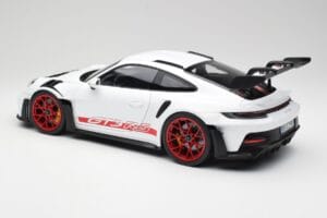Porsche 911 992 GT3 RS Baltas & Pyro Raudonas Norev 1:12 127530 Metalas - nuotrauka 5 iš 6