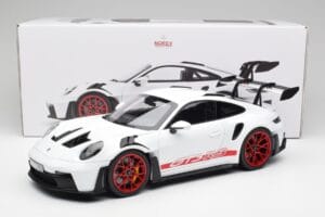 Porsche 911 992 GT3 RS Baltas & Pyro Raudonas Norev 1:12 127530 Metalas - nuotrauka 6 iš 6