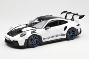 Porsche 911 992 GT3 Weissach Package Baltas & Indigo Mėlynas Norev 1:18 187353 Metalas