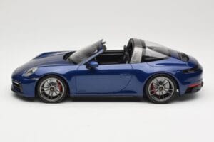 Porsche 911 992 Targa 4 GTS Blue Metallic Minichamps 1:18 155061060 Metalas - nuotrauka 3 iš 6