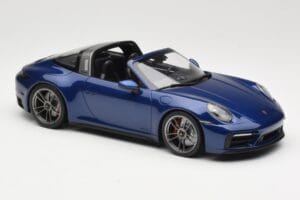 Porsche 911 992 Targa 4 GTS Blue Metallic Minichamps 1:18 155061060 Metalas - nuotrauka 4 iš 6
