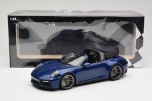 Porsche 911 992 Targa 4 GTS Blue Metallic Minichamps 1:18 155061060 Metalas - nuotrauka 6 iš 6