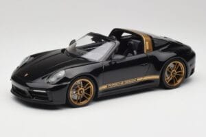 Porsche 911 992 Targa Porsche Design Juodas & Auksinis Concept Minichamps 1:18 PORSCHE001 Metalas