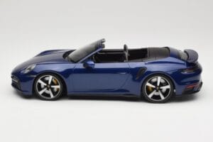Porsche 911 992 Turbo S Kabrioletas Blue Metallic Minichamps 1:18 155069081 Metalas - nuotrauka 3 iš 6