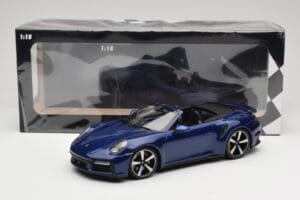 Porsche 911 992 Turbo S Kabrioletas Blue Metallic Minichamps 1:18 155069081 Metalas - nuotrauka 6 iš 6