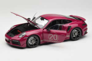 Porsche 911 992 Turbo S Coupe Sport Design Raudonas Minichamps 1:18 113069075 Metalas - nuotrauka 2 iš 8