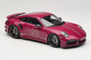 Porsche 911 992 Turbo S Coupe Sport Design Raudonas Minichamps 1:18 113069075 Metalas - nuotrauka 6 iš 8