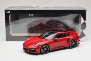 Porsche 911 992 Turbo S Raudonas Minichamps 1:18 155069070 Metalas - nuotrauka 6 iš 6