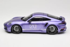 Porsche 911 992 Turbo S Sport Design Package Viola Metallic Minichamps 1:18 155069174 Metalas - nuotrauka 3 iš 6