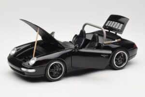 Porsche 911 993 Carrera Kabrioletas Juodas Bburago 1:18 3090-M1 Metalas - nuotrauka 2 iš 8