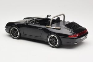 Porsche 911 993 Carrera Kabrioletas Juodas Bburago 1:18 3090-M1 Metalas - nuotrauka 7 iš 8
