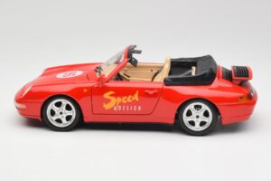 Porsche 911 993 Carrera Kabrioletas Raudonas Bburago 1:18 3090 Metalas - nuotrauka 4 iš 8