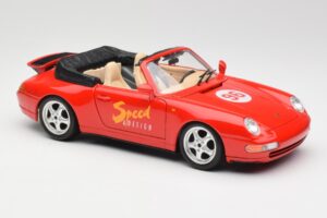 Porsche 911 993 Carrera Kabrioletas Raudonas Bburago 1:18 3090 Metalas - nuotrauka 6 iš 8