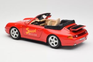 Porsche 911 993 Carrera Kabrioletas Raudonas Bburago 1:18 3090 Metalas - nuotrauka 7 iš 8