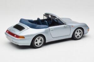 Porsche 911 993 Carrera Kabrioletas Sidabrinis Maisto 1:18 100299-M1 Metalas - nuotrauka 3 iš 8