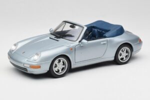 Porsche 911 993 Carrera Kabrioletas Sidabrinis Maisto 1:18 100299-M1 Metalas