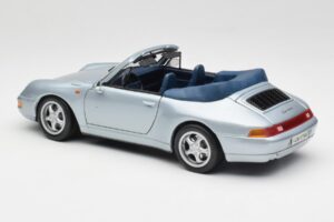 Porsche 911 993 Carrera Kabrioletas Sidabrinis Maisto 1:18 100299-M1 Metalas - nuotrauka 7 iš 8