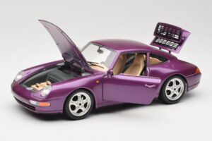 Porsche 911 993 Carrera Violetinis Bburago 1:18 3060-M2 Metalas - nuotrauka 2 iš 8