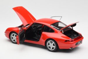 Porsche 911 993 Carrera Raudonas AUTOart 1:18 78132 Metalas - nuotrauka 5 iš 8