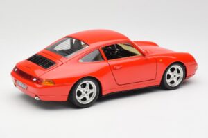 Porsche 911 993 Carrera Raudonas Bburago 1:18 3050 Metalas - nuotrauka 3 iš 8