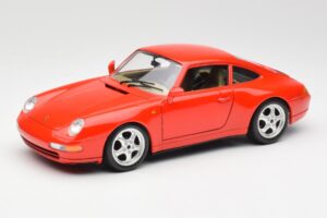 Porsche 911 993 Carrera Raudonas Bburago 1:18 3050 Metalas
