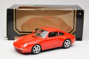 Porsche 911 993 Carrera Raudonas Bburago 1:18 3050 Metalas - nuotrauka 8 iš 8