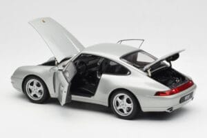 Porsche 911 993 Carrera Sidabrinis AUTOart 1:18 78131 Metalas - nuotrauka 5 iš 8