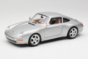 Porsche 911 993 Carrera Sidabrinis Bburago 1:18 3050-M1 Metalas