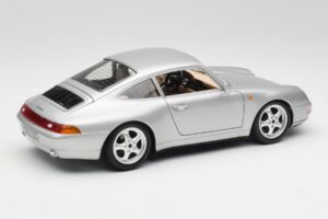 Porsche 911 993 Carrera Sidabrinis Bburago 1:18 3050-M1 Metalas - nuotrauka 5 iš 8
