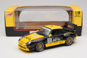 Porsche 911 993 GT2 #55 Juodas & Geltonas Anson 1:18 30325-W Metalas - nuotrauka 5 iš 6