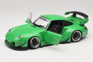 Porsche 911 993 RWB Žalias Gun Grey Wheels AUTOart 1:18 78151 Kompozitas - nuotrauka 2 iš 8