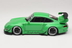 Porsche 911 993 RWB Žalias Gun Grey Wheels AUTOart 1:18 78151 Kompozitas - nuotrauka 4 iš 8