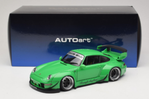 Porsche 911 993 RWB Žalias Gun Grey Wheels AUTOart 1:18 78151 Kompozitas - nuotrauka 8 iš 8