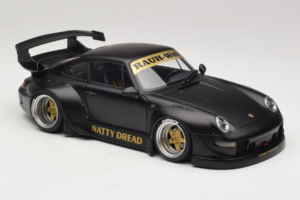 Porsche 911 993 RWB Matt Black With Gold Wheels AUTOart 1:18 78154 Kompozitas - nuotrauka 6 iš 8