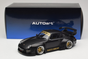 Porsche 911 993 RWB Matt Black With Gold Wheels AUTOart 1:18 78154 Kompozitas - nuotrauka 8 iš 8