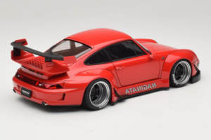 Porsche 911 993 RWB Raudonas Gun Grey Wheels AUTOart 1:18 78153 Kompozitas - nuotrauka 3 iš 8