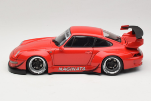Porsche 911 993 RWB Raudonas Gun Grey Wheels AUTOart 1:18 78153 Kompozitas - nuotrauka 4 iš 8