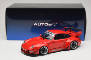 Porsche 911 993 RWB Raudonas Gun Grey Wheels AUTOart 1:18 78153 Kompozitas - nuotrauka 8 iš 8
