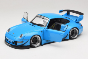 Porsche 911 993 RWB Dangaus Mėlyna Gun Grey Wheels AUTOart 1:18 78152 Kompozitas - nuotrauka 2 iš 8