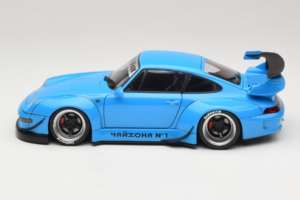 Porsche 911 993 RWB Dangaus Mėlyna Gun Grey Wheels AUTOart 1:18 78152 Kompozitas - nuotrauka 4 iš 8