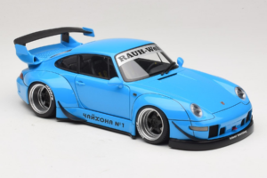 Porsche 911 993 RWB Dangaus Mėlyna Gun Grey Wheels AUTOart 1:18 78152 Kompozitas - nuotrauka 6 iš 8