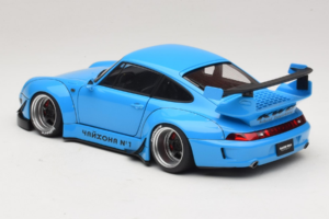 Porsche 911 993 RWB Dangaus Mėlyna Gun Grey Wheels AUTOart 1:18 78152 Kompozitas - nuotrauka 7 iš 8