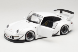 Porsche 911 993 RWB Baltas Gun Grey Wheels AUTOart 1:18 78150 Kompozitas - nuotrauka 2 iš 8