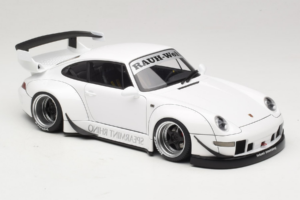 Porsche 911 993 RWB Baltas Gun Grey Wheels AUTOart 1:18 78150 Kompozitas - nuotrauka 6 iš 8