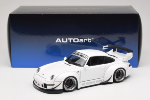 Porsche 911 993 RWB Baltas Gun Grey Wheels AUTOart 1:18 78150 Kompozitas - nuotrauka 8 iš 8