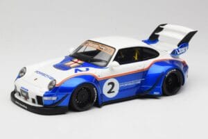 Porsche 911 993 RWB X Liberty Walk Baltas Su Melyna GT Spirit 1:18 GT530 Derva