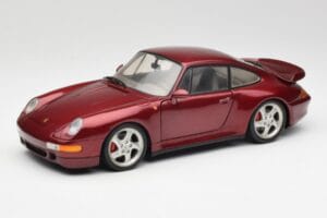 Porsche 911 993 Turbo Arena Raudonas Metalinis UT Models 1:18 27811 Metalas