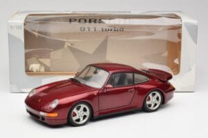 Porsche 911 993 Turbo Arena Raudonas Metalinis UT Models 1:18 27811 Metalas - nuotrauka 8 iš 8